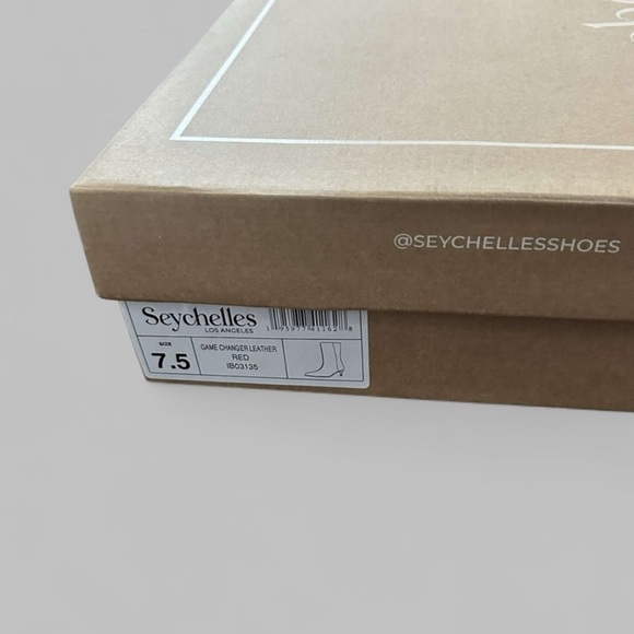 SEYCHELLES-Game Changer Red Leather Pointed-Toe Boots-size 7.5-new Retail $179 - Picture 7 of 8